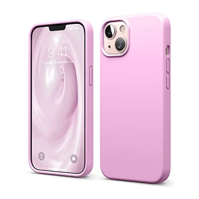 Immagine di elago Cover Silicone Liquido Compatibile con iPhone 13 Case (6.1&quot;), Premium, Protezione Completa Antiurto a 3 Strati, Custodia in Morbida Microfibra Antigraffio (Rosa Caldo)