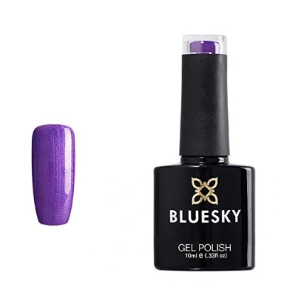 Immagine di Bluesky Smalto Per Unghie Gel, Purple Grape, 80551, Viola (Per Lampade Uv E Led) 10 Ml
