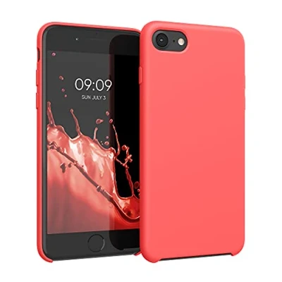 Immagine di kwmobile Custodia Compatibile con Apple iPhone SE (2022) / (2020) 8 7 Cover Back Case per Smartphone in Silicone TPU Protezione Gommata corallo vivo