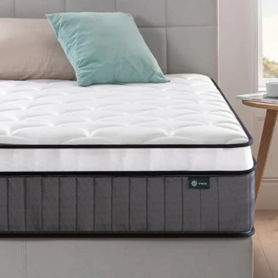Immagine di Zinus Materasso 160x190 cm Altezza 25 Materassi a molle insacchettate e memory foam ibrido