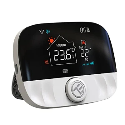 Immagine di TELLUR SMART Termostato WiFi Compatibile Alexa, App per Telefono, Comando a Distanza, Blocco Bambini, Programma Settimanale, Protezione Antigelo, Non Richiede HUB, Bianco (TSH02)