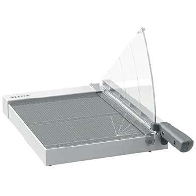 Immagine di Leitz Precision Taglierina a Ghigliottina da Ufficio, Lama in Acciaio, Piano di Taglio Legno Laminato, taglia fino 8 fogli carta formato A4 per 305 mm lunghezza