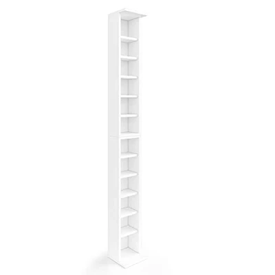Immagine di Vicco Scaffale porta cd, Bianco, 21 x 91.8 cm Set grande da 2