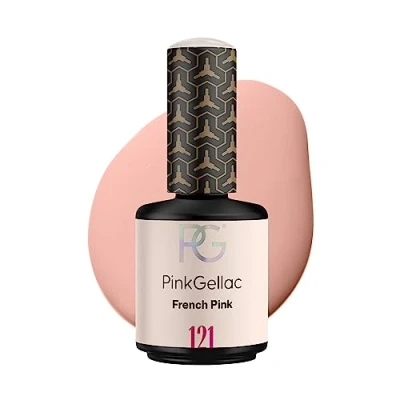 Immagine di Pink Gellac Transparent Gel Nail Polish 0.5 oz Color French Neutral Classic for Manicures Made in the Netherlands