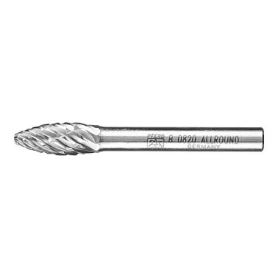 Immagine di PFERD 21001015 Punta fresatrice Metallo temprato Fiamma Lunghezza 60 mm Dimensione, Ø 8 operativa 20 Diametro albero 6 1 pezzo