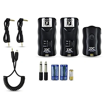 Immagine di JJC 16 canali wireless/radio flash Speedlite studio Trigger con 2 ricevitori dell&#039; otturatore per Fujifilm x t2/X Pro1/X T1/x t10/x e2s/X E2/x a3/X100T/X M1/x a2/X A1/X70/X30/XQ2/XQ1/FinePix S1