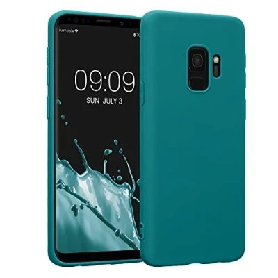 Immagine di kwmobile Custodia Compatibile con Samsung Galaxy S9 Cover Back Case per Smartphone in Silicone TPU Protezione Gommata petrolio matt
