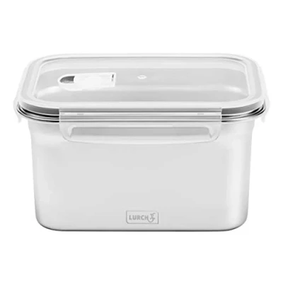 Immagine di Lurch 240895 Contenitore per Il Pranzo Safety in Acciaio Inox di Alta qualità con Coperchio plastica Senza BPA, 2000 ml