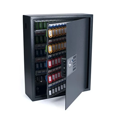 Immagine di Pavo 8002719 Armadietto Portachiavi ad Alta Sicurezza Chiavi, Metallo, Grigio, 150 Keys