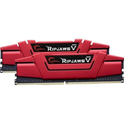 Immagine di G.Skill Atmintis Ripjaws V, DDR4, 32 GB, 2400 MHz, CL15 (F4 2400C15D 32GVR) (2 x 16GB, 2400 MHz, DDR4 RAM, DIMM), Memoria Rosso