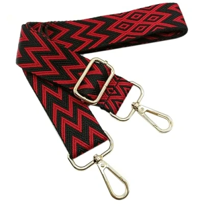 Immagine di Tracolla per Borse Donna Rosso Cinghia Della Borsa Larga, Regolabile con Gold Moschettone, Durevole Crossbody Borsa, Borsetta, Chitarra DIY Spalla Accessori Ragazze, 705