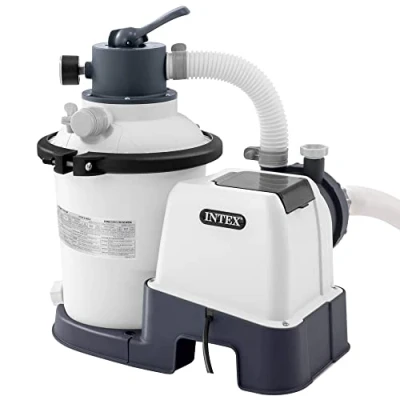 Immagine di Intex 26642 Pompa Filtro a Sabbia Krystal Clear, Flusso d&#039;Acqua 3500 L/h, di Sistema 2000 Plastica, Bianco