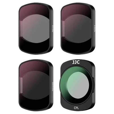 Immagine di JJC Kit di 4 filtri magnetici ND CPL compatibili con DJI Osmo Pocket 3, ND16 ND64 ND256 a densità neutra PL polarizzanti multi rivestiti, accessori per action camera Pocket3