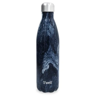 Immagine di S&#039;well Stainless Steel Reusable Water Bottle, 750ml, Azurite Marble, Triple Insulated and Leak Proof Drinking Bottle for Hot Cold Beverages up to 48h Cold/24h