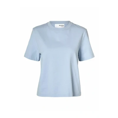 Immagine di Selected Femme BOXY FIT Tshirt basic, Donna, Taglia: Medium, Cashmere blue