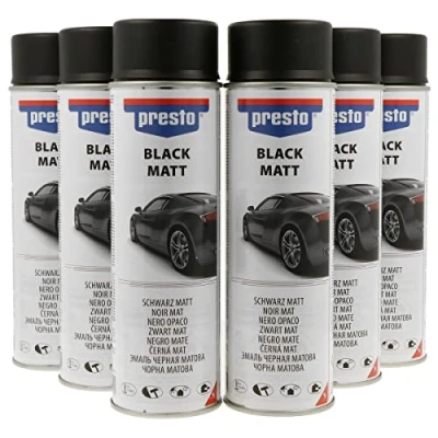 Immagine di presto 100008 Set di 6 Universal Nero Opaco 500 ml