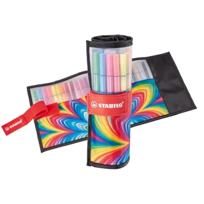 Immagine di Pennarello Premium STABILO Pen 68 Rollerset con 25 colori assortiti ARTY Edition