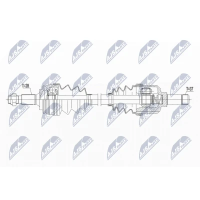 Immagine di NTY NPW CT 089 Albero motore / Semiasse Assale anteriore Sx 698mm 86mm DS: DS7 Crossback
