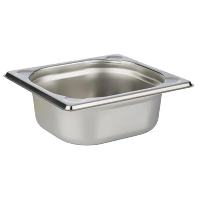 Immagine di APS 81602 GN 1/6 contenitore, contenitore gastronorm in acciaio inox, dimensioni 175 x 160 mm/altezza 65 mm/volume 1,0 litri