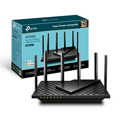 Immagine di TP Link Archer AX73 Router Wi Fi 6 Dual Band AX5400Mbps, 5 Porte Gigabit, 1 Porta USB 3.0, F (FTTH FTTB Ethernet), HomeShield, OneMesh, Tether App, Compatibile con Alexa