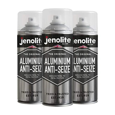 Immagine di JENOLITE Aerosol anti grippaggio in alluminio resistente alle alte temperature, all&#039;acqua, lubrificazione a lunga durata 3 x 400 ml
