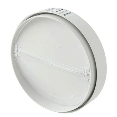 Immagine di La Ventilazione CVL150B Giunto ø 150 mm interno, con valola a farfalla per tubi tondi in ABS. Colore bianco