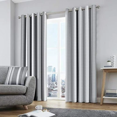 Immagine di Fusion Whitworth Copricuscino in 100% cotone, 43 x cm, colore: Grigio, Grey, 66&quot; Width 54&quot; Drop (168 137cm)