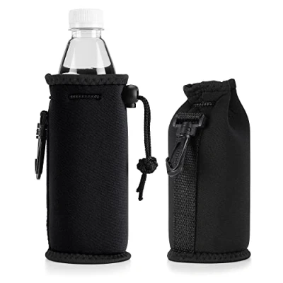 Immagine di kwmobile Set 2X Borsa Portabottiglia Bottle Cooler Raffreddante Porta Bottiglia 500ml 330ml Contenitore Portabottiglie Termico in Neoprene Nero