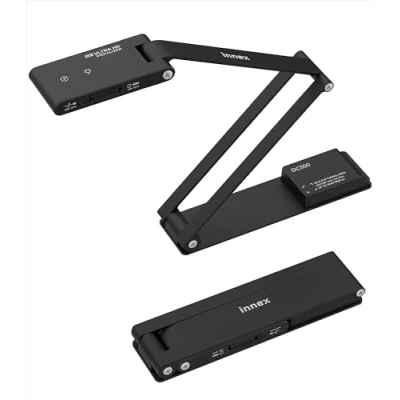 Immagine di Innex DC500, Document camera USB 4K 13MP e webcam, microfono a riduzione di rumore, doppio autofocus, capovolgimento automatico, per Win/Mac/Chromebook, apprendimento insegnamento distanza