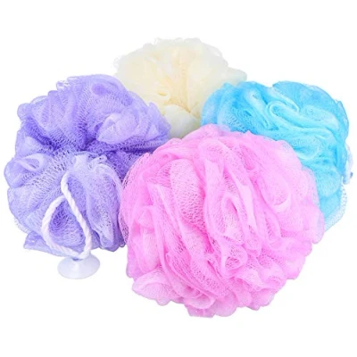 Immagine di com four® 4X Spugna da Doccia XL Bagno in Grandi Colori Lavaggio per Massaggio Palla (04 Pezzi XL)