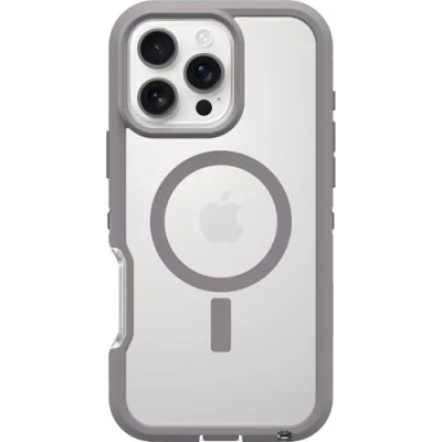 Immagine di OtterBox cover per iPhone 16 Pro Max Defender Series XT MagSafe, resistente a shock e cadute, ultra robusta, testata 7x vs le norme anti caduta MIL STD 810G, Trasparente/Grigio