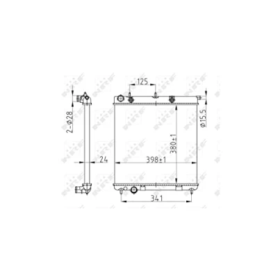 Immagine di NRF Economy Class 50429A Radiatore motore Alluminio 398 380 24 Alette di raffreddamento montate meccanicamente CITROËN: C3 II, I Hatchback