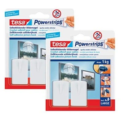 Immagine di tesa Powerstrips Chiodo autoadesivo, 4 pezzi, colore: Bianco