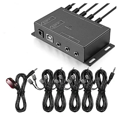 Immagine di Bolongking sistema ripetitore a infrarossi IR nascosto raggi telecomando Extender kit con 1 ricevitore 10 emettitore spina EU