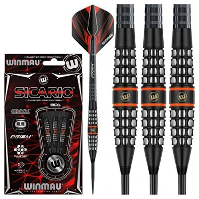 Immagine di WINMAU Sicario 23g Freccette in Tungsteno con Alette Prism Alpha e Force Aste (Steli)