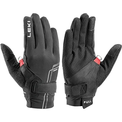 Immagine di LEKI nordic Move Shark Guanti da elastici, misura 7, colore: nero, bianco