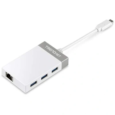 Immagine di TrendNet TUC ETGH3 3 Porte Hub combinato USB Grigio