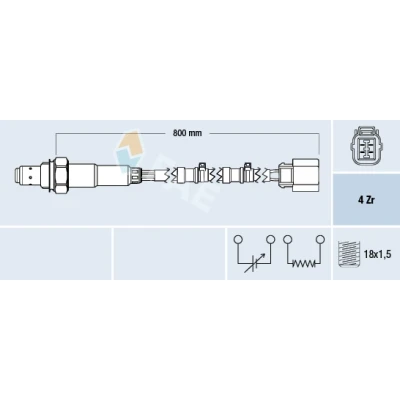 Immagine di FAE 77708 Sonda lambda HONDA: CIVIC 7 Hatchback