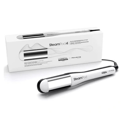 Immagine di L&#039;Oréal Professionnel, SteamPod 4, Piastra Per Capelli Professionale Tutto in Uno, Con Tecnologia a Vapore, Qualsiasi Look dal Liscio al Riccio, Tutti i Tipi di