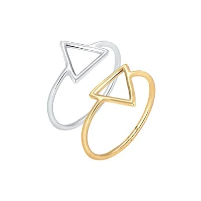 Immagine di Elli Anello da Donna in Argento 925 a Forma Triangolare, Misura 12