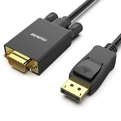 Immagine di BENFEI Cavo DisplayPort a VGA 1,8M, Unidirezionale DP Computer Monitor 1080P maschio placcato in oro per Lenovo Dell HP ASUS e altri marchi