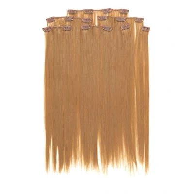 Immagine di Prettyland statico libero lunga 7 pezzi Clip in Extension 50cm pezzo capelli lisci set di dei castano biondo BL30