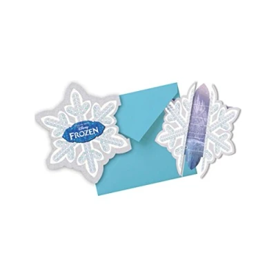 Immagine di Generique 6 biglietti d&#039;inviti + buste Frozen