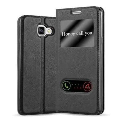 Immagine di Cadorabo Custodia Libro per Samsung Galaxy A5 2016 in Nero COMETA con Funzione Stand e Chiusura Magnetica Portafoglio Cover Case Wallet Book Etui Protezione