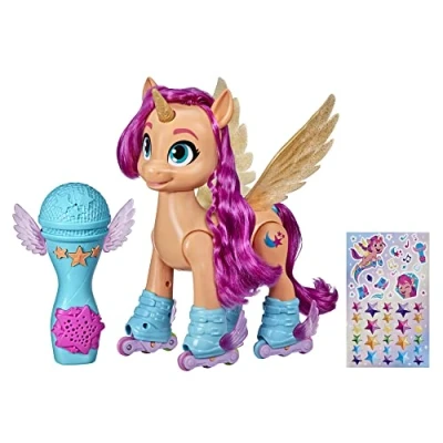 Immagine di My Little Pony: A New Generation Sunny Starscout Canta in Rollers, Giocattolo da 22,5 cm con 50 reazioni, luci