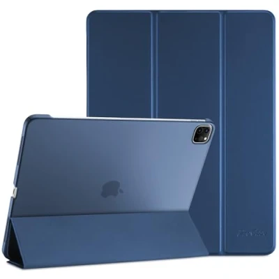 Immagine di ProCase Cover iPad Air 13 Pollici M2 2024, Pro 12.9&quot; 6/5/4/3 Generazione 2022/2021/2020/2018, Custodia Ultra Sottile Leggero con Auto Svegliati/Sonno Blu Scuro