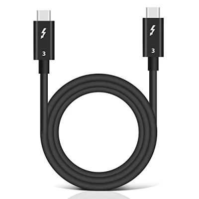 Immagine di Goodlink Cavo USB C compatibile Thunderbolt 3, 1,5 m, ricarica 100 W, 40 Gbps, 4 K 60 Hz, immagine/video per Apple e altro ancora