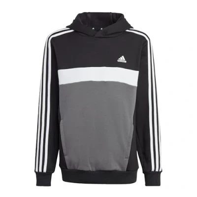 Immagine di adidas Performance Unisex Felpa con cappuccio per bambini, Taglia: 176, Black/white/grey five