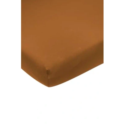 Immagine di Meyco Home Basic Jersey lenzuolo singolo matrimoniale (lenzuolo con qualità di morbido jersey, in 100% cotone, dimensioni: 180 x 210/220 cm), Camel