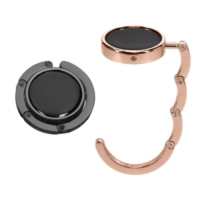 Immagine di kwmobile Set 2x Gancio Borsa da Tavolo Appendi in Alluminio Pieghevole Antiscivolo Antigraffio Appendiborsa Scrivania Max 3 kg